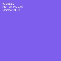 #7D5EED - Moody Blue Color Image