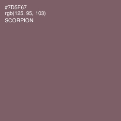 #7D5F67 - Scorpion Color Image
