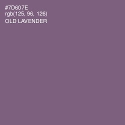 #7D607E - Old Lavender Color Image