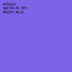 #7D63E7 - Moody Blue Color Image