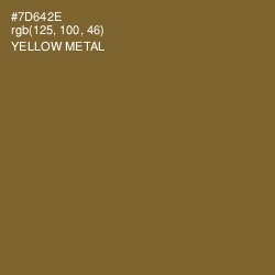 #7D642E - Yellow Metal Color Image