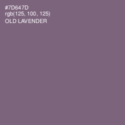 #7D647D - Old Lavender Color Image