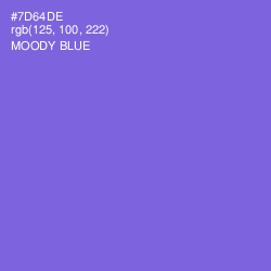 #7D64DE - Moody Blue Color Image