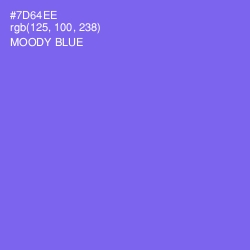 #7D64EE - Moody Blue Color Image