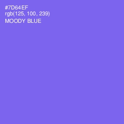 #7D64EF - Moody Blue Color Image