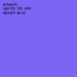 #7D64F5 - Moody Blue Color Image