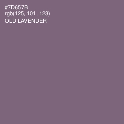 #7D657B - Old Lavender Color Image