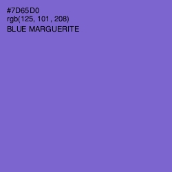 #7D65D0 - Blue Marguerite Color Image