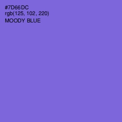 #7D66DC - Moody Blue Color Image