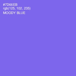 #7D66EB - Moody Blue Color Image