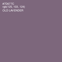 #7D677C - Old Lavender Color Image