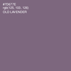 #7D677E - Old Lavender Color Image