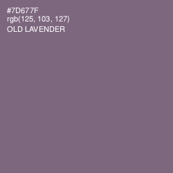 #7D677F - Old Lavender Color Image