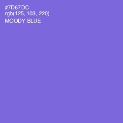 #7D67DC - Moody Blue Color Image