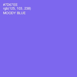 #7D67EE - Moody Blue Color Image
