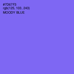 #7D67F3 - Moody Blue Color Image