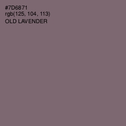 #7D6871 - Old Lavender Color Image