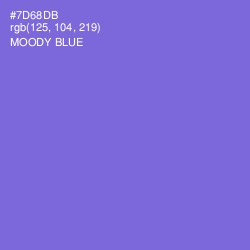 #7D68DB - Moody Blue Color Image