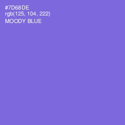 #7D68DE - Moody Blue Color Image