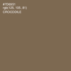 #7D6951 - Crocodile Color Image