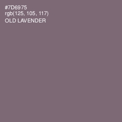 #7D6975 - Old Lavender Color Image