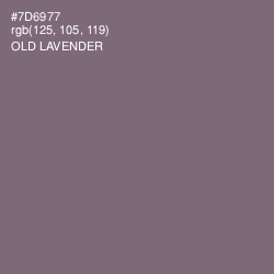 #7D6977 - Old Lavender Color Image