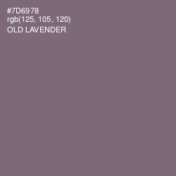 #7D6978 - Old Lavender Color Image