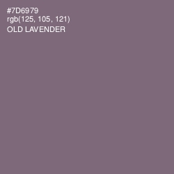 #7D6979 - Old Lavender Color Image