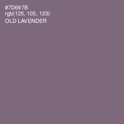 #7D697B - Old Lavender Color Image