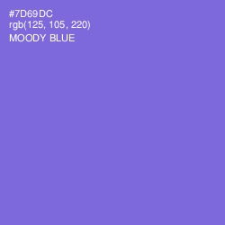 #7D69DC - Moody Blue Color Image