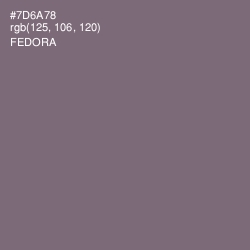 #7D6A78 - Fedora Color Image