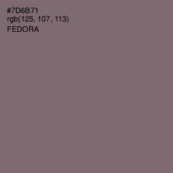 #7D6B71 - Fedora Color Image