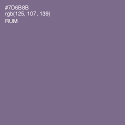 #7D6B8B - Rum Color Image