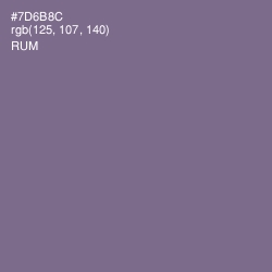 #7D6B8C - Rum Color Image