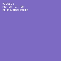 #7D6BC3 - Blue Marguerite Color Image