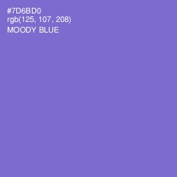 #7D6BD0 - Moody Blue Color Image