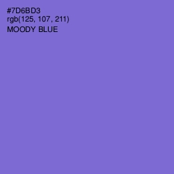 #7D6BD3 - Moody Blue Color Image