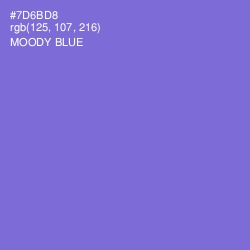 #7D6BD8 - Moody Blue Color Image