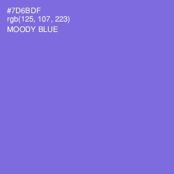 #7D6BDF - Moody Blue Color Image