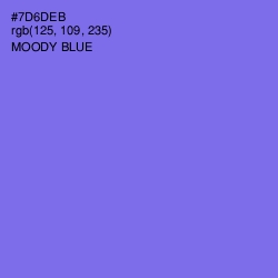 #7D6DEB - Moody Blue Color Image