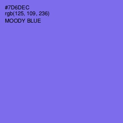 #7D6DEC - Moody Blue Color Image