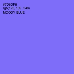 #7D6DF8 - Moody Blue Color Image