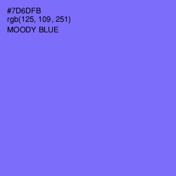 #7D6DFB - Moody Blue Color Image