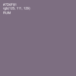 #7D6F81 - Rum Color Image