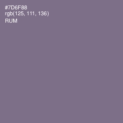 #7D6F88 - Rum Color Image