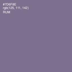 #7D6F8E - Rum Color Image