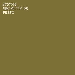 #7D7036 - Pesto Color Image