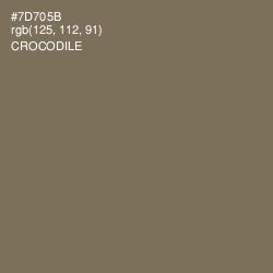 #7D705B - Crocodile Color Image