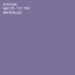 #7D709A - Waterloo  Color Image