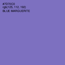 #7D70C0 - Blue Marguerite Color Image